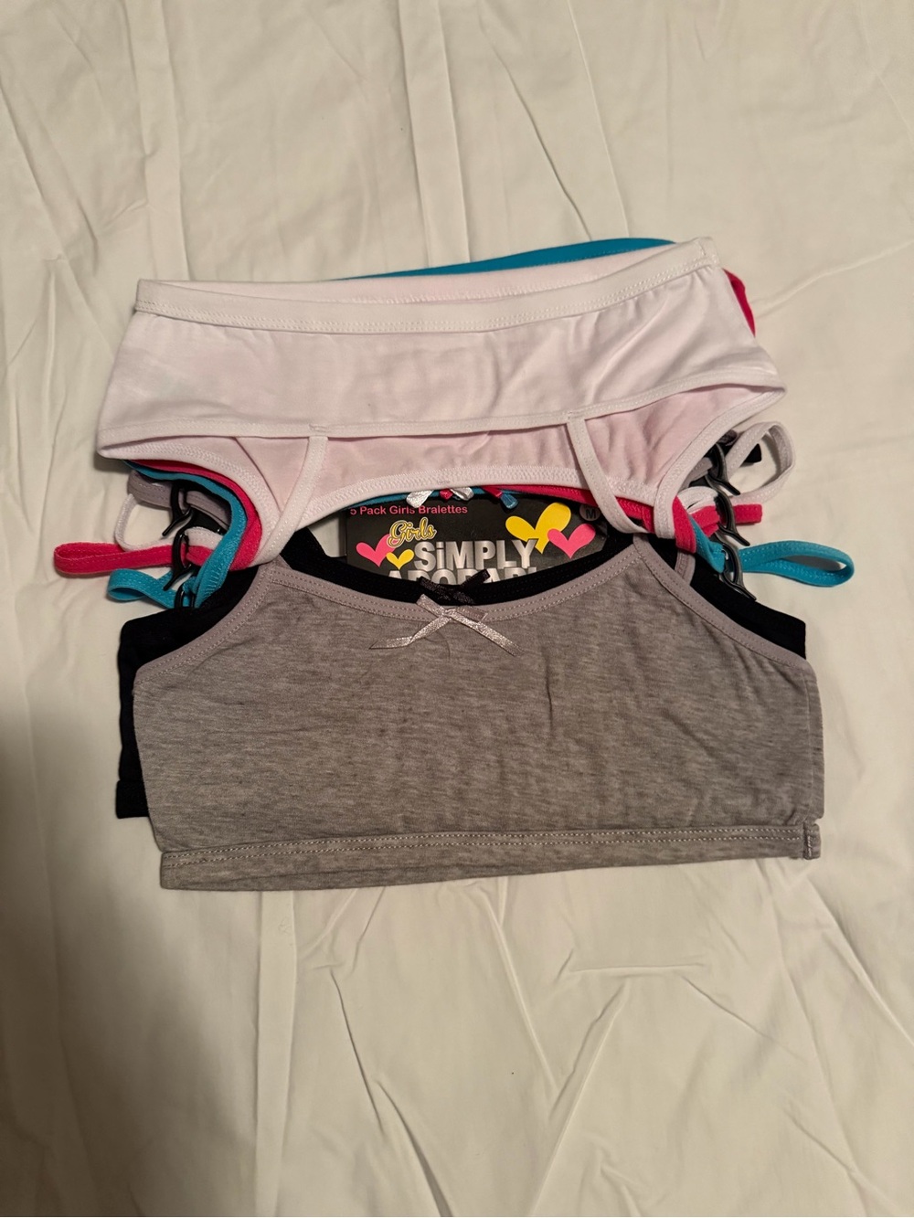 Simply Adorable Girls Bralette Bundle 5-Pack Size medium NWT - Picture 4 of 5